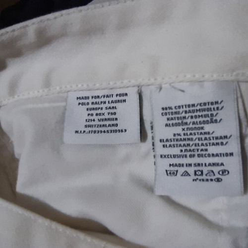 Polo Ralph Lauren white ice jeans pants, straight fit, size 28x32