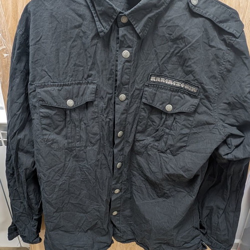Rammstein button shirt like new, size L, black