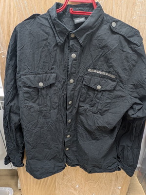 Rammstein button shirt like new, size L, black