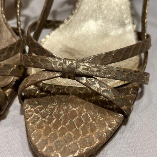 Miu Miu slingback heels used, size 37.5, metallic bronze