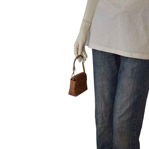 Alviero Martini 1A Classe Geo Classic micro bag used, brown leather