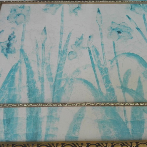 Cheri Blum botanical painting used with vintage frame