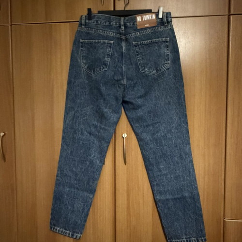 No Thinkin Mom Fit Jeans Size 40 Like New Dark Blue Denim