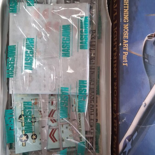 Hasegawa WW2 plastic model P-38J Lightning 1/72 scale