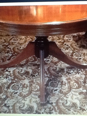 TABLE--WALNUT, WITH EXTENSION--