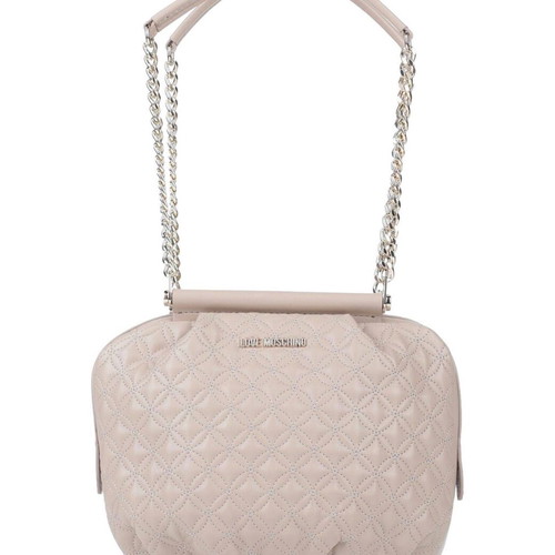 Love Moschino shoulder bag leather beige like new medium size