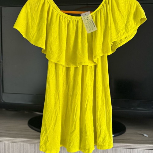 Benetton Smile blouse new, yellow, size S