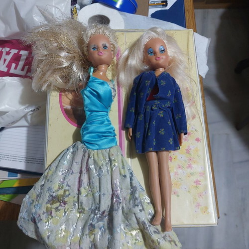 Bibibo dolls and wardrobe used, set