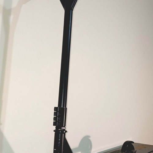 Black two-wheel scooter with rear brake