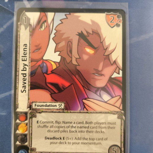 Saved by Elena UFS CCG single card new, Near Mint