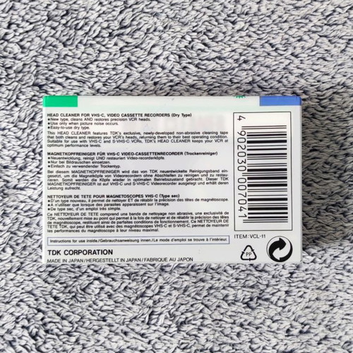 TDK VHS-C Head Cleaner cassette new