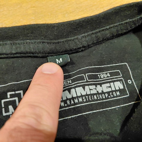 Rammstein Skull Shirt Size M like new, black