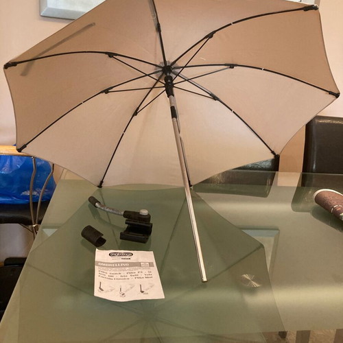 Peg Perego stroller umbrella used, cream color