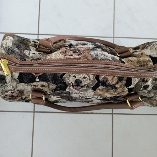 Women's handbag with dog pattern new