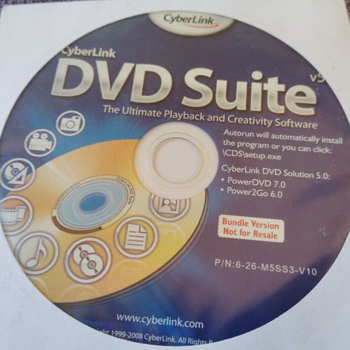 CyberLink DVD Suite vintage installation DVD for Windows like new