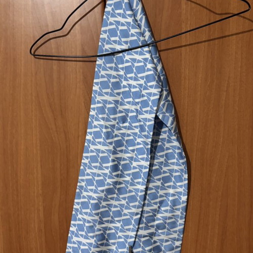 Vassia Kostara satin scarf like new, blue