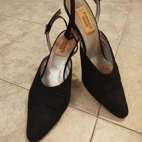 Ioannoy Exclusive Athens black slingback pumps used size 37