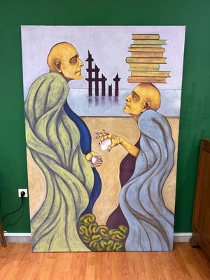 Artwork used on unique canvas 180x120 cm