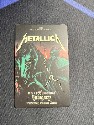 Metallica M72 Europe Tour Hungary 2026 κάρτα θαυμαστή, unpeeled