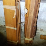 Wooden single bed used in functional condition