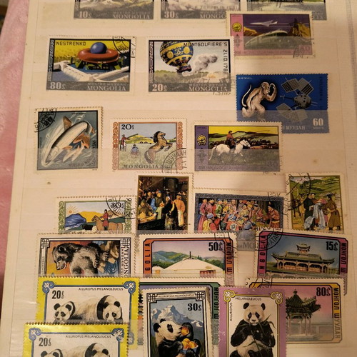 Stamps used from various countries