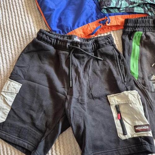 Adidas and McKenzie cotton summer shorts with 2 Berska swimsuits like new