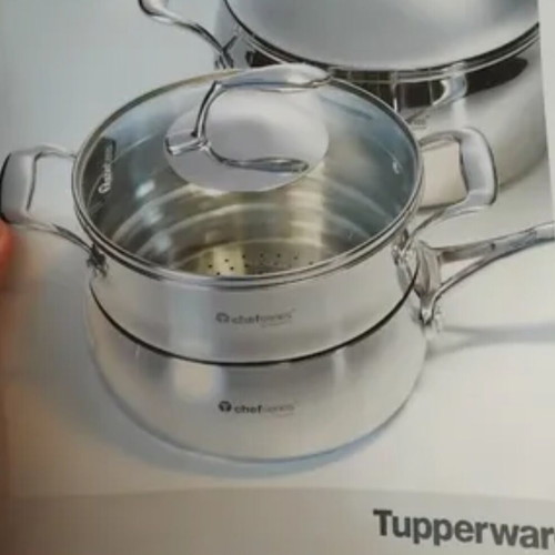 Tupperware Chef Series stainless steel steamer new for 2.8L pot
