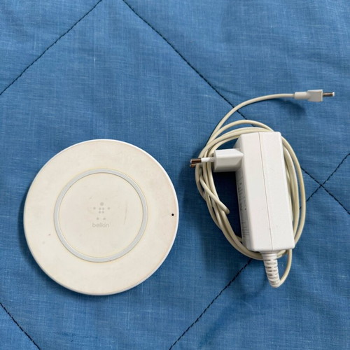 Belkin wireless charging pad used