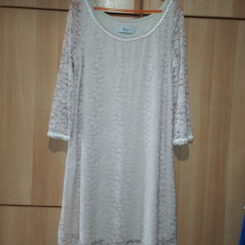 Hype pink-nude dress with lace like new, size M