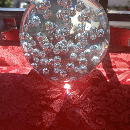 Murano Style Paperweight used, 1237gr, 11cm diameter