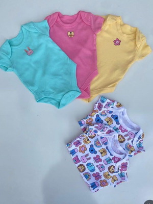 Baby bodysuits set of 5, 0-3 months