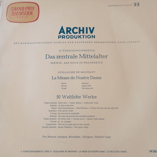 Archiv Produktion classical vinyl records used, lot of 7