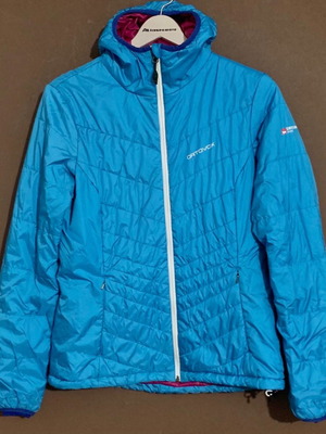 Ortovox Swiss Wool women's jacket with hood size medium like new, blue