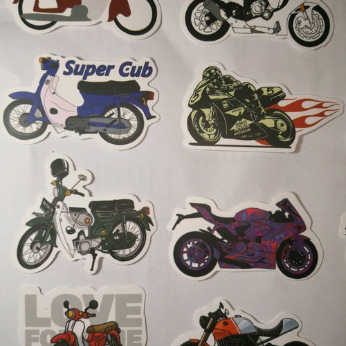 Motorcycle stickers new, pack of 15 pieces
