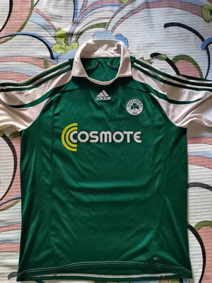 Panathinaikos Authentic Vintage 2007-08 Football Jersey Papadopoulos #11 Large