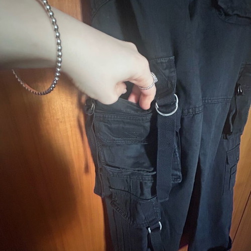 Unisex cargo pants black size Medium-Large like new
