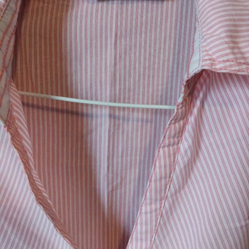Women's shirts like new, set of 2 in pink stripes and blue check