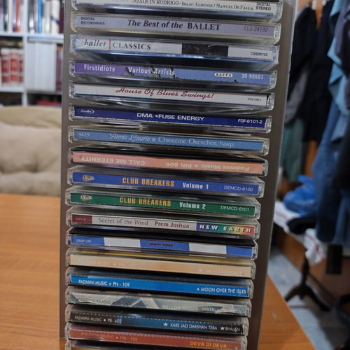 20 music CDs, mainly classical and Latin