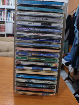 20 music CDs, mainly classical and Latin