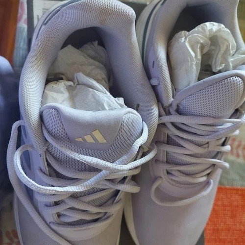 Adidas athletic shoes like new, lilac and gray, size 40.5