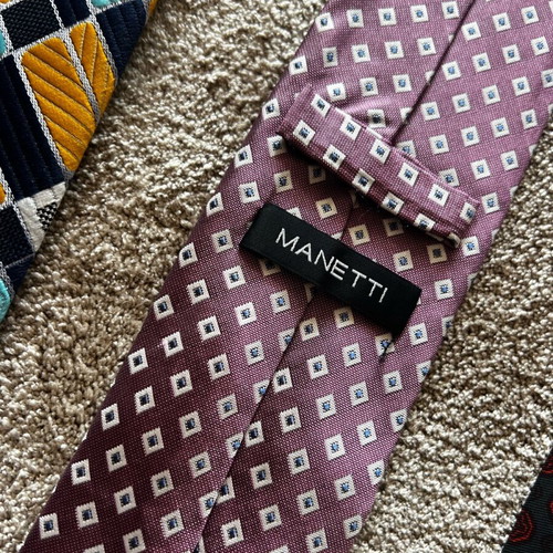 Set of 5 Manetti and other brand ties like new, multicolored