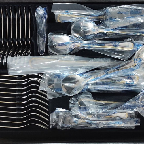 BSF German Cutlery Set 72 Pieces with 24K Gold Plated Accents