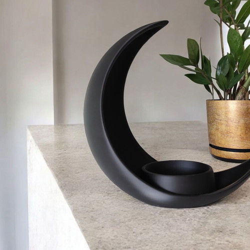 Moon Vase crescent decor with integrated pot holder made to order