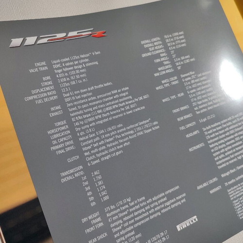 Buell 1125R 2008 catalog used, USA