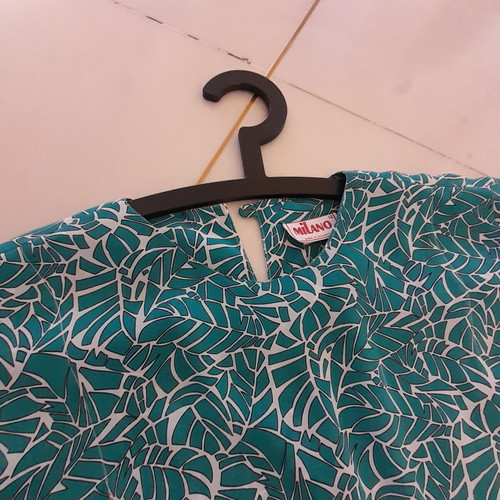 Dress boutique turquoise and white midi length like new