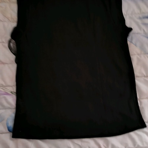 Black sleeveless blouse like knitted Pink Woman like new