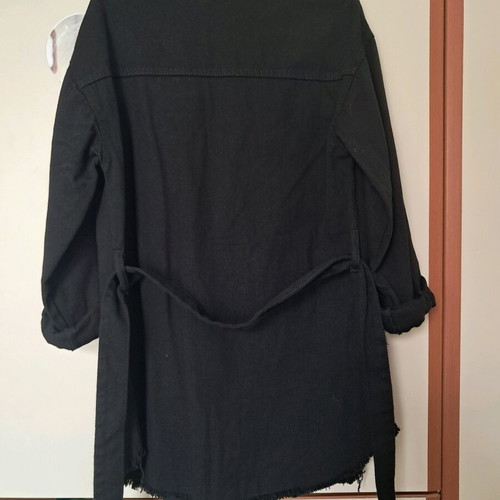 Black oversized denim shacket like new, one size