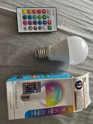 Remote RGB LED Bulb E27 new, 10W, 16 color modes with remote