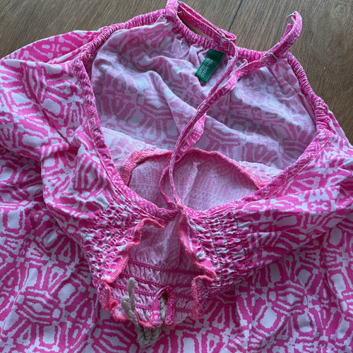 Benetton pink dress like new for girls 6-11 years
