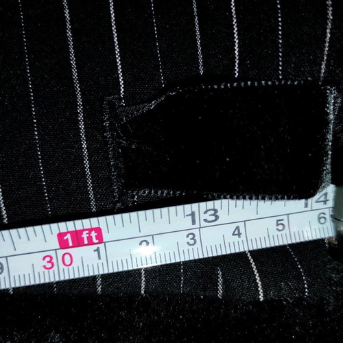 Morgan de Toi pinstripe midi skirt with velvet bow, like new